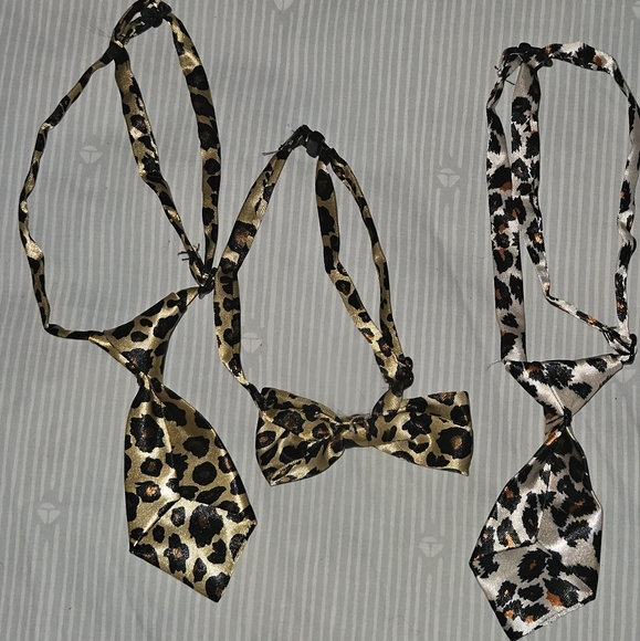 Leopard print tie and bowtie set - Picture 3 of 6